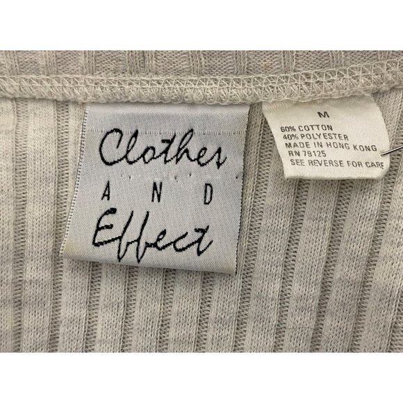 Ribbed Button Front Sweater Size M Light Beige Clothes And Effect Slim Fit Women - Picture 3 of 5